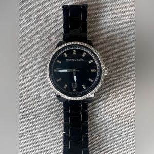 Michael Kors Women's Watch Black Acrylic Band